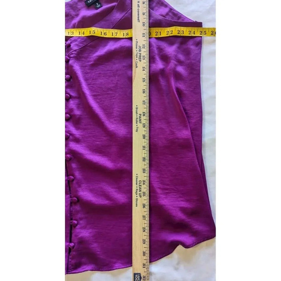 Torrid Sophie Fuchsia Button Loop Silky Tank Top Adjustable Straps Women's 3X - Picture 5 of 7